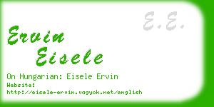 ervin eisele business card